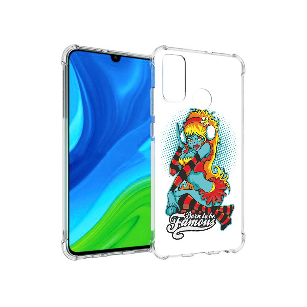

Чехол MyPads Tocco для Huawei P Smart (2020) нарисованная девушка в наушниках, Прозрачный, Tocco