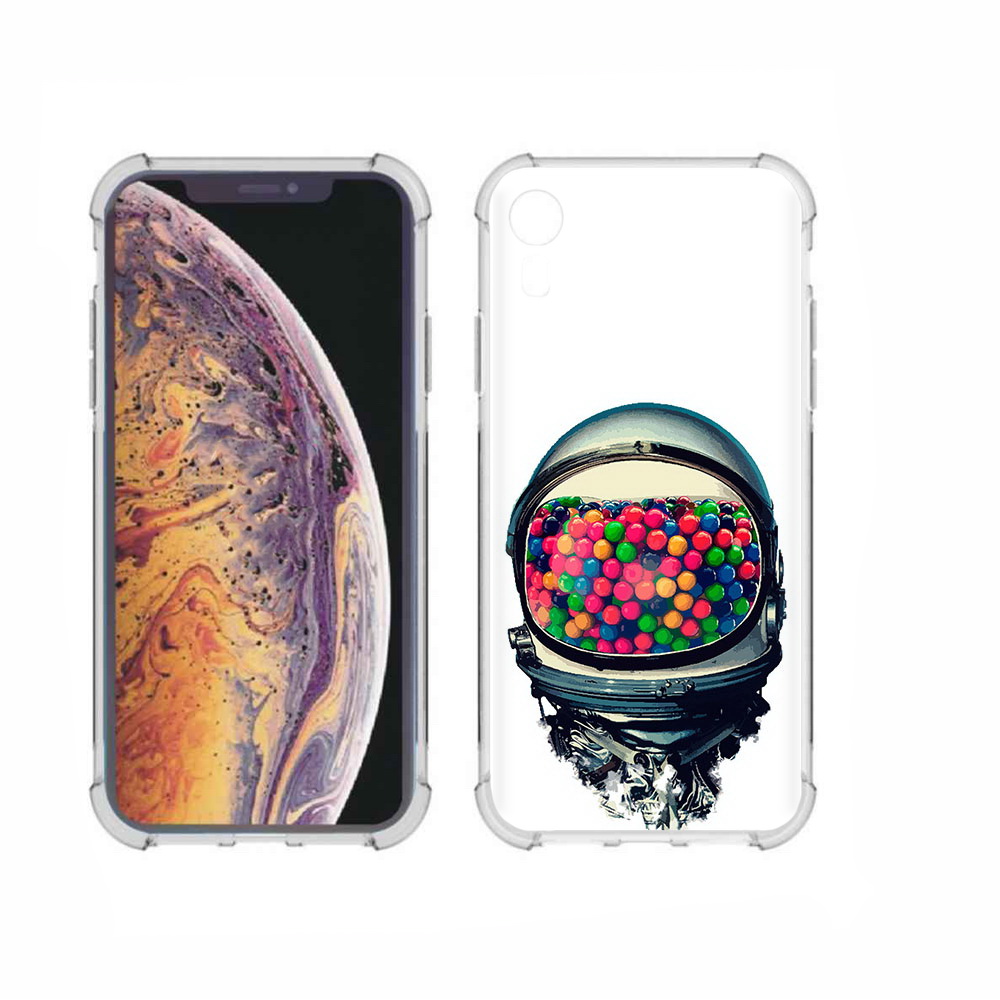 

Чехол MyPads Tocco для Apple iPhone XR шлем космонавта, Прозрачный, Tocco