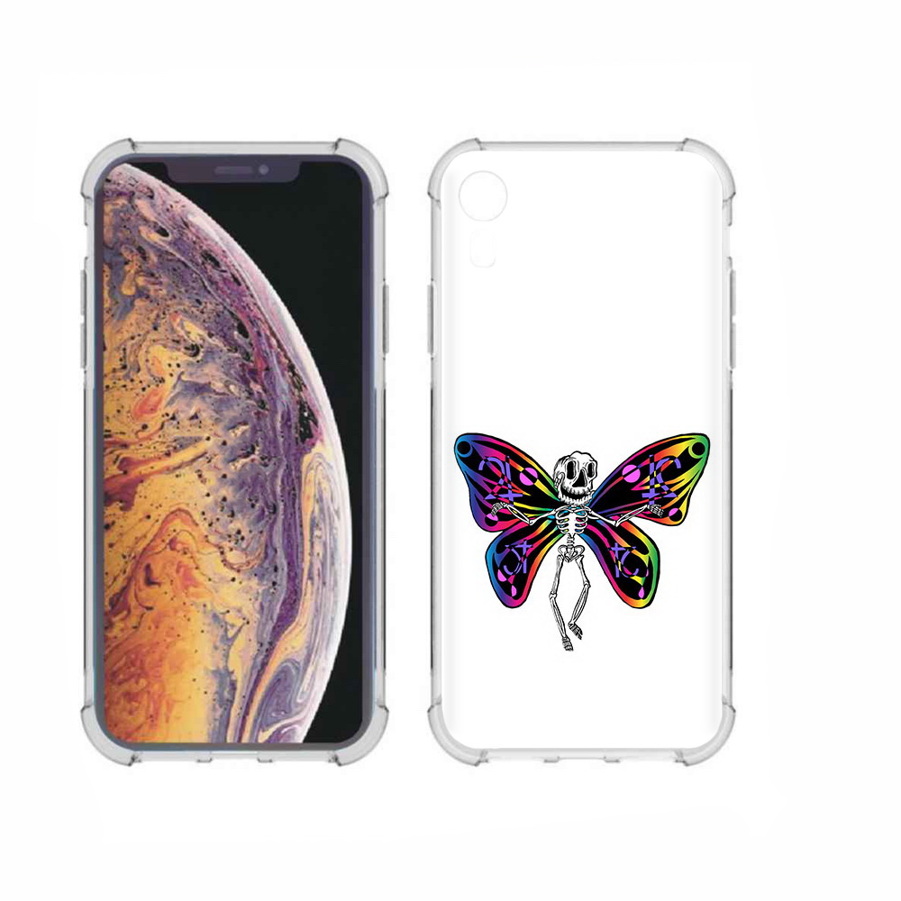 

Чехол MyPads Tocco для Apple iPhone XR эффект бабочки, Прозрачный, Tocco
