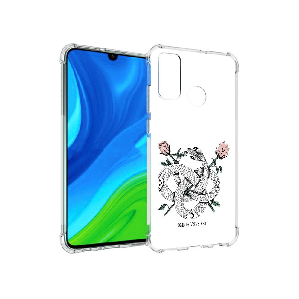 

Чехол MyPads Tocco для Huawei P Smart (2020) нарисованная змея абстракция, Прозрачный, Tocco