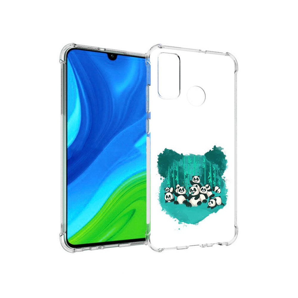 

Чехол MyPads Tocco для Huawei P Smart (2020) нарисованные панды, Прозрачный, Tocco
