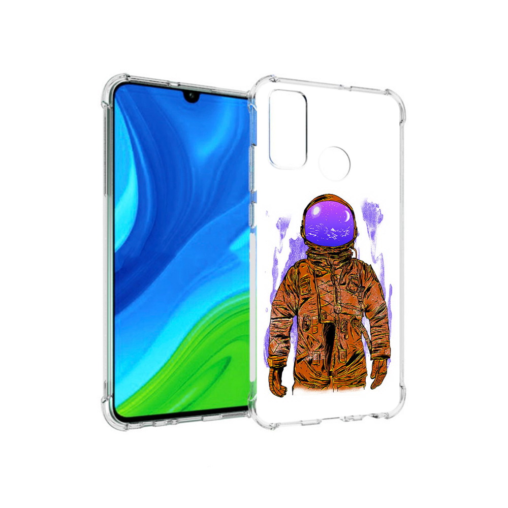 

Чехол MyPads Tocco для Huawei P Smart (2020) нарисованный мужчина в скафандре, Прозрачный, Tocco