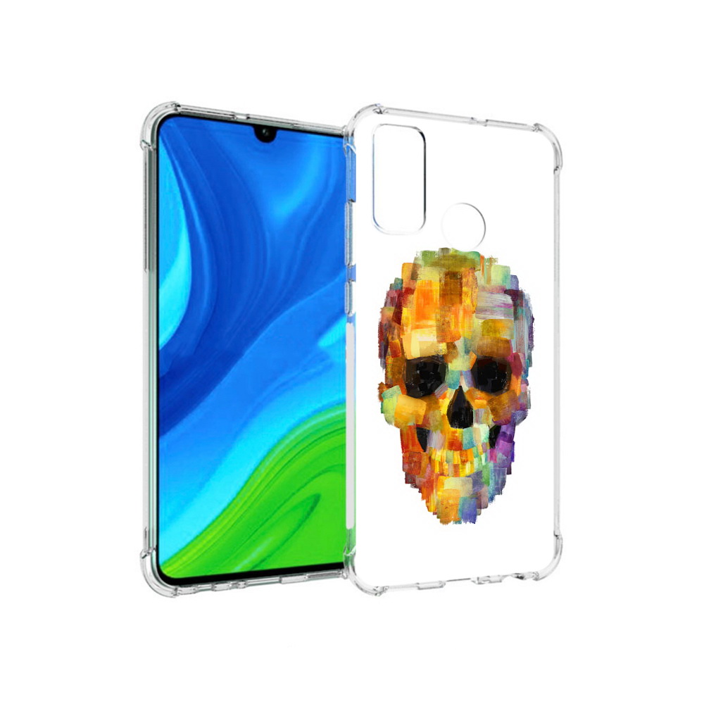 

Чехол MyPads Tocco для Huawei P Smart (2020) нарисованный череп, Прозрачный, Tocco
