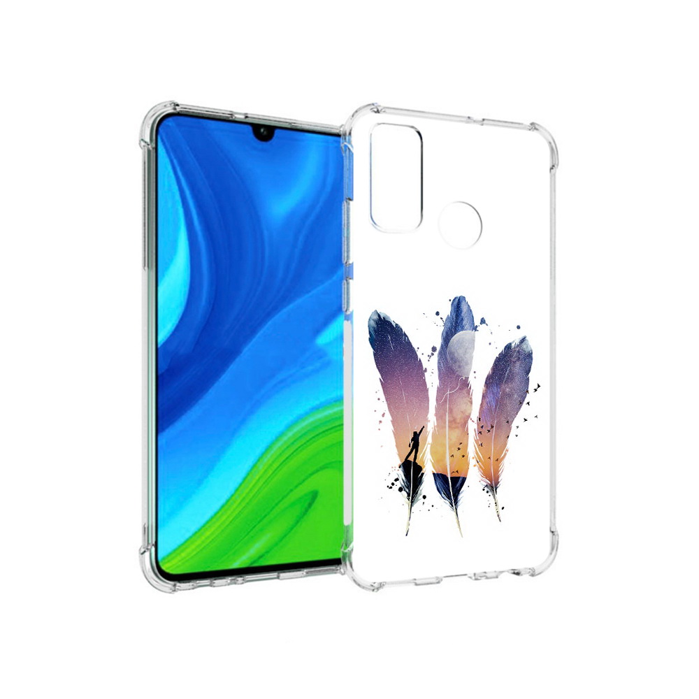 

Чехол MyPads Tocco для Huawei P Smart (2020) небесные перья, Прозрачный, Tocco