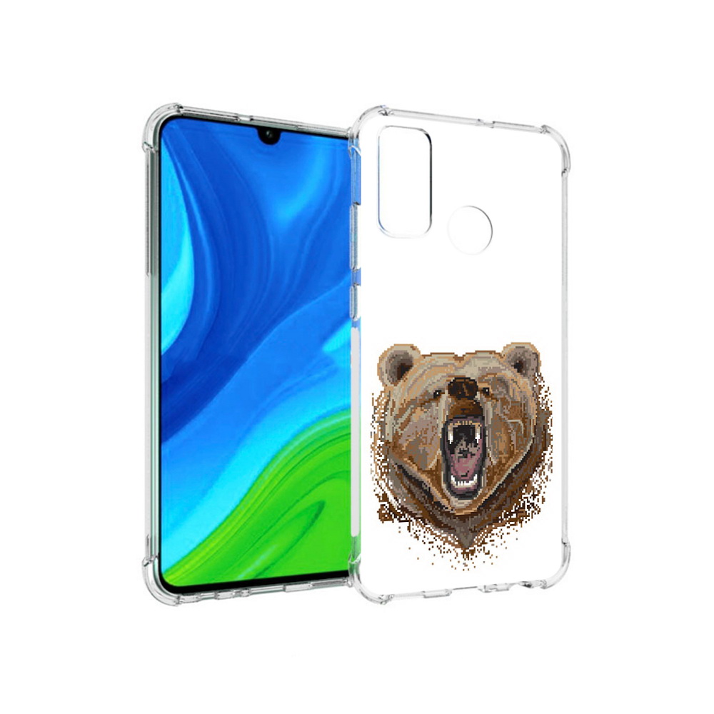 

Чехол MyPads Tocco для Huawei P Smart (2020) пиксельный медведь, Прозрачный, Tocco