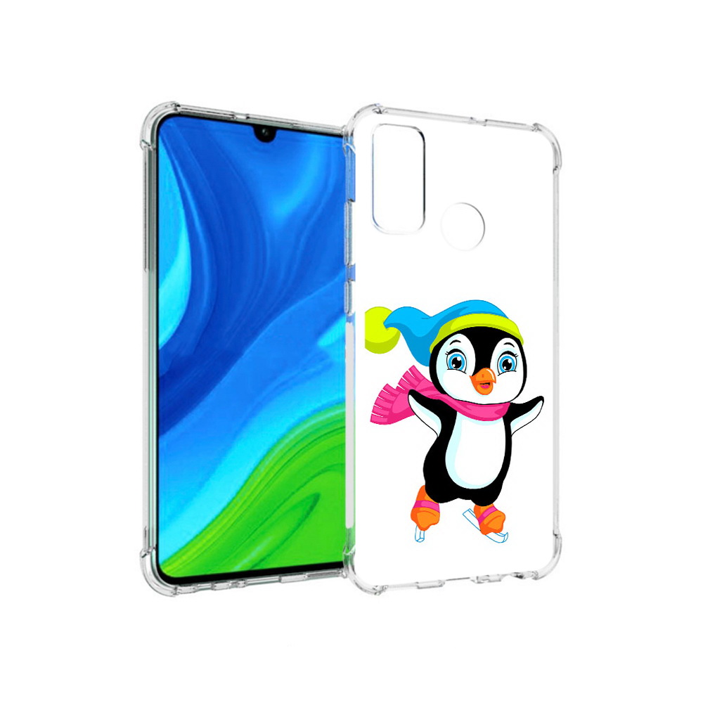

Чехол MyPads Tocco для Huawei P Smart (2020) пингвин на коньках, Прозрачный, Tocco