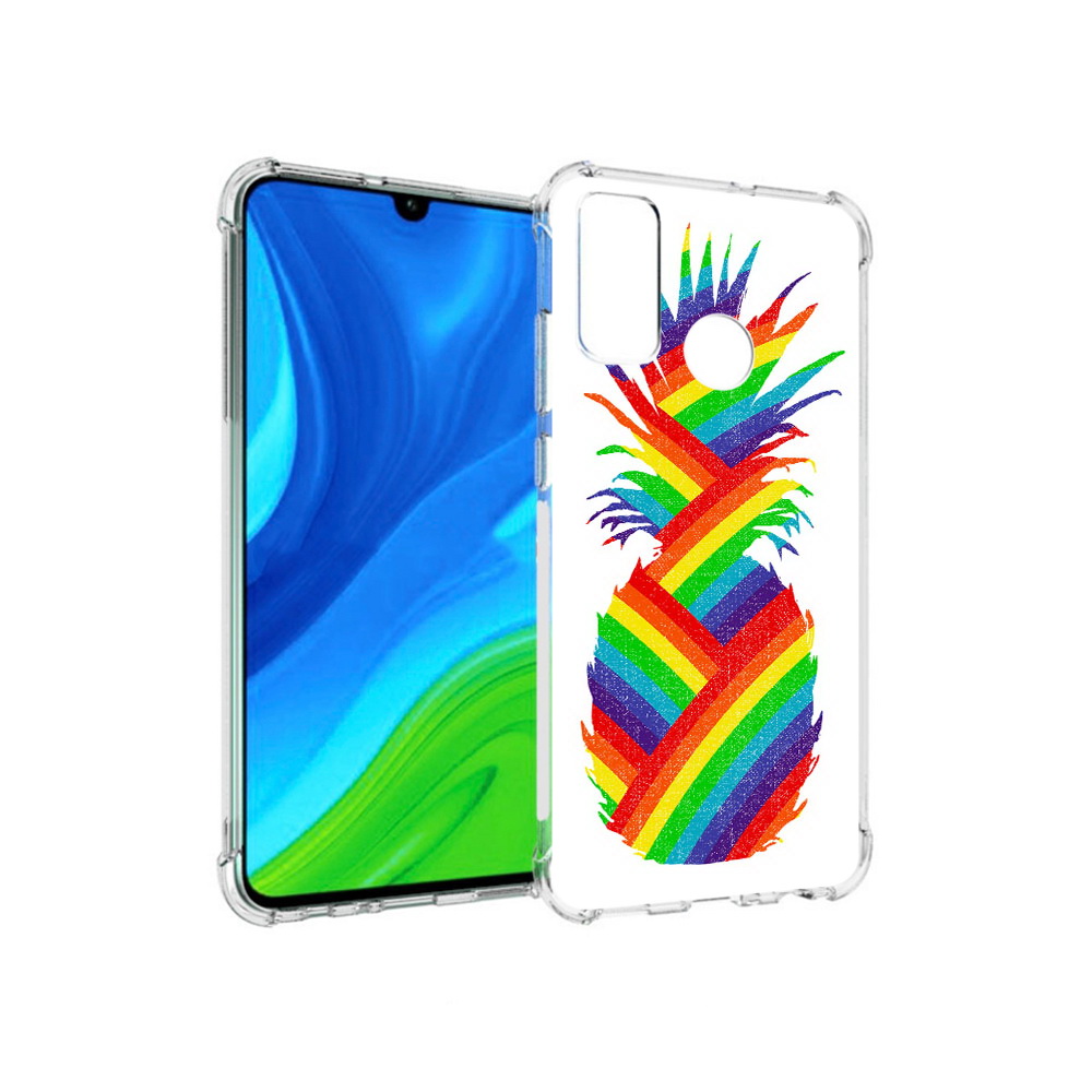 

Чехол MyPads Tocco для Huawei P Smart (2020) радужный ананас, Прозрачный, Tocco