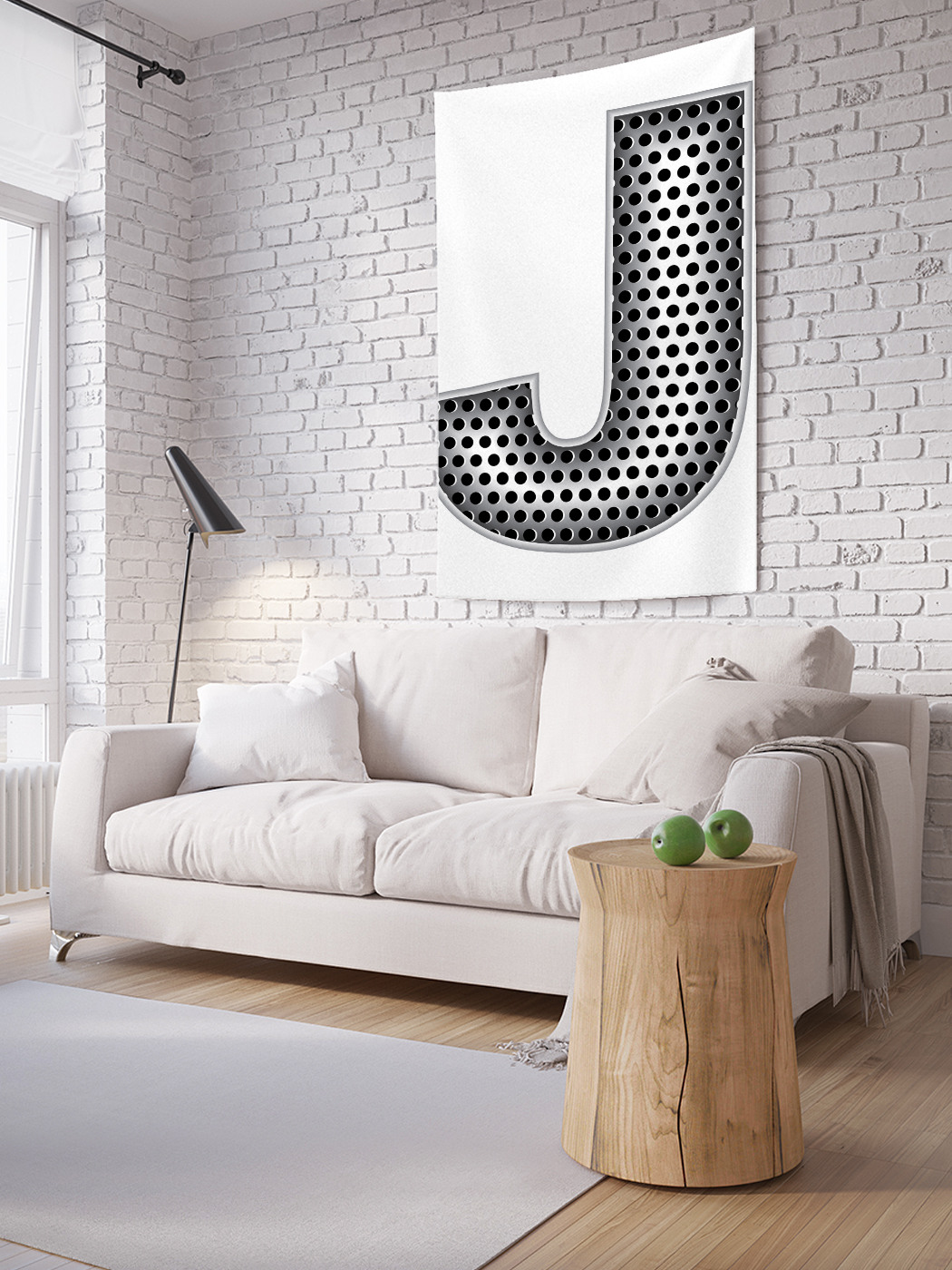 

Вертикальное фотопанно на стену JoyArty Алюминиевая j 150x200 см, Алюминиевая j
