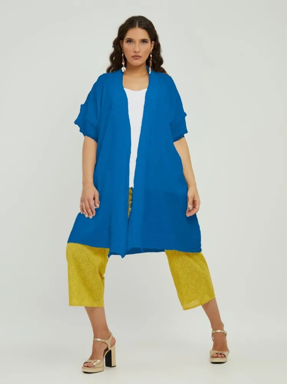 Кардиган женский MAT fashion Plus size_5006 синий S/M