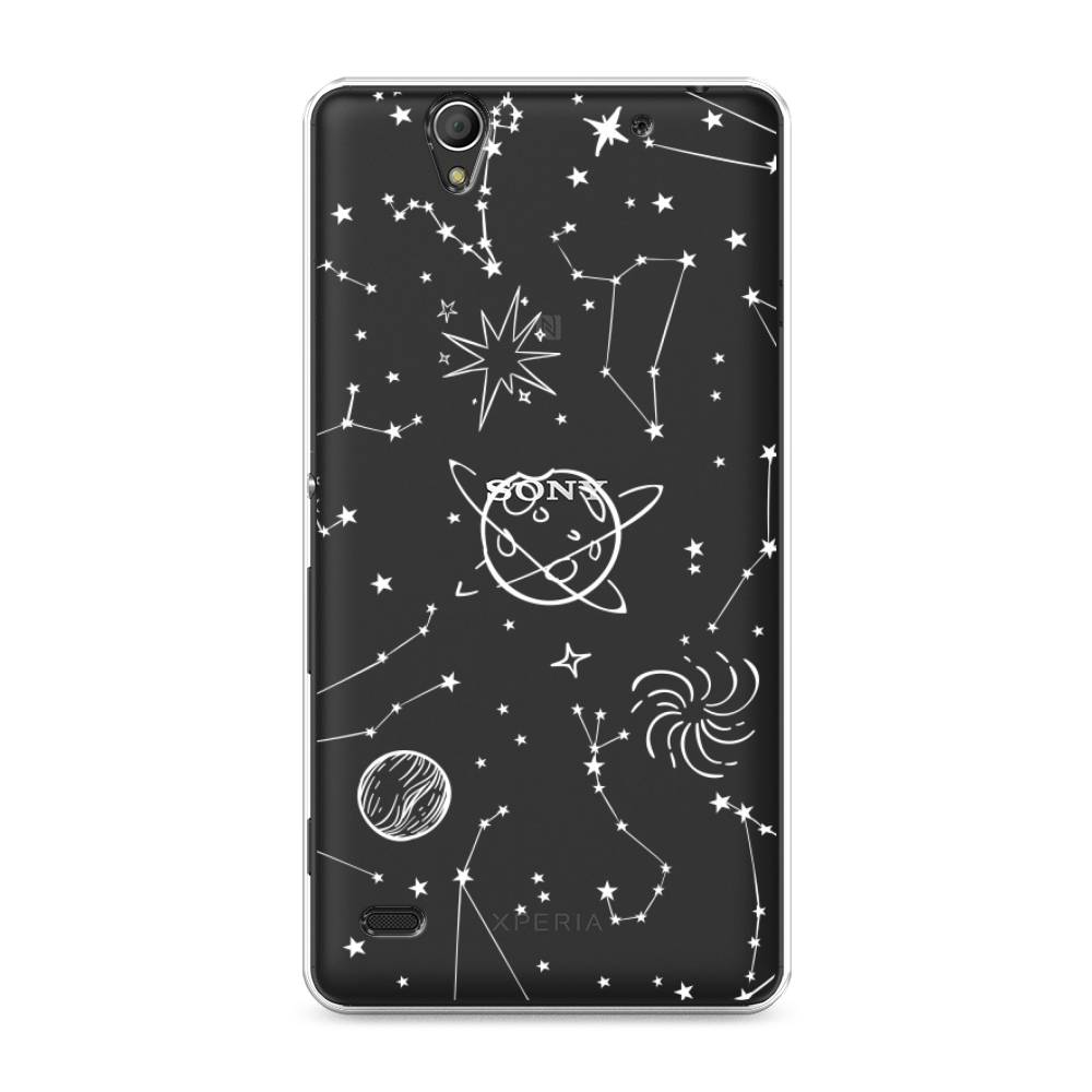 

Чехол на Sony Xperia C4 "Планеты в космосе", Белый, 52650-2