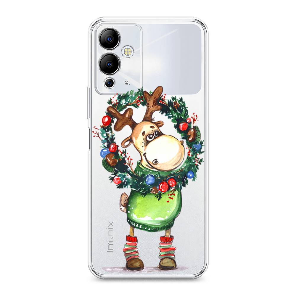 

Чехол на Infinix Note 12i "Олень с новогодним венком", 3102050-4