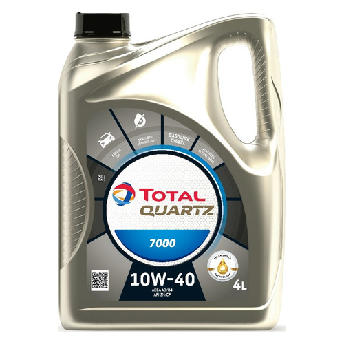 Моторное масло TOTAL полусинтетическое 10W40 QUARTZ 7000 API SJ/CF ACEA A3/B4 4л
