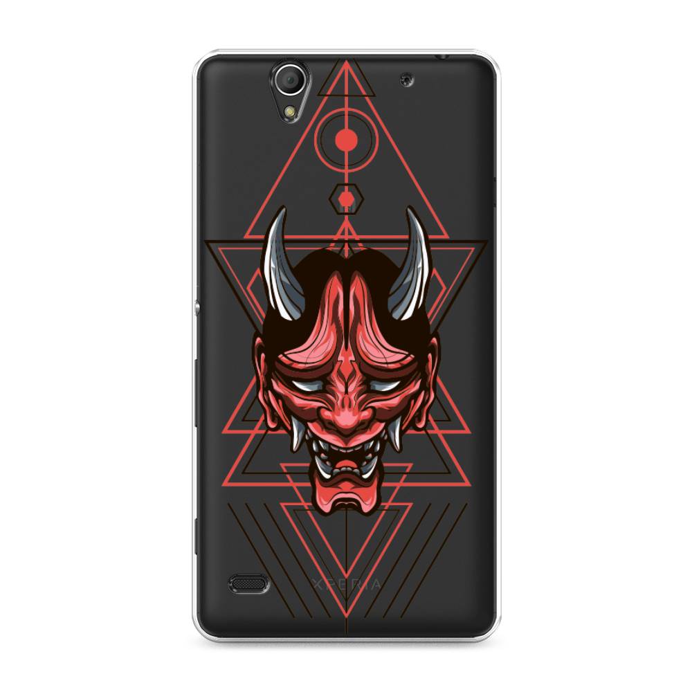 

Чехол на Sony Xperia C4 "Hanya Oni mask", Серый;красный;черный, 52650-4