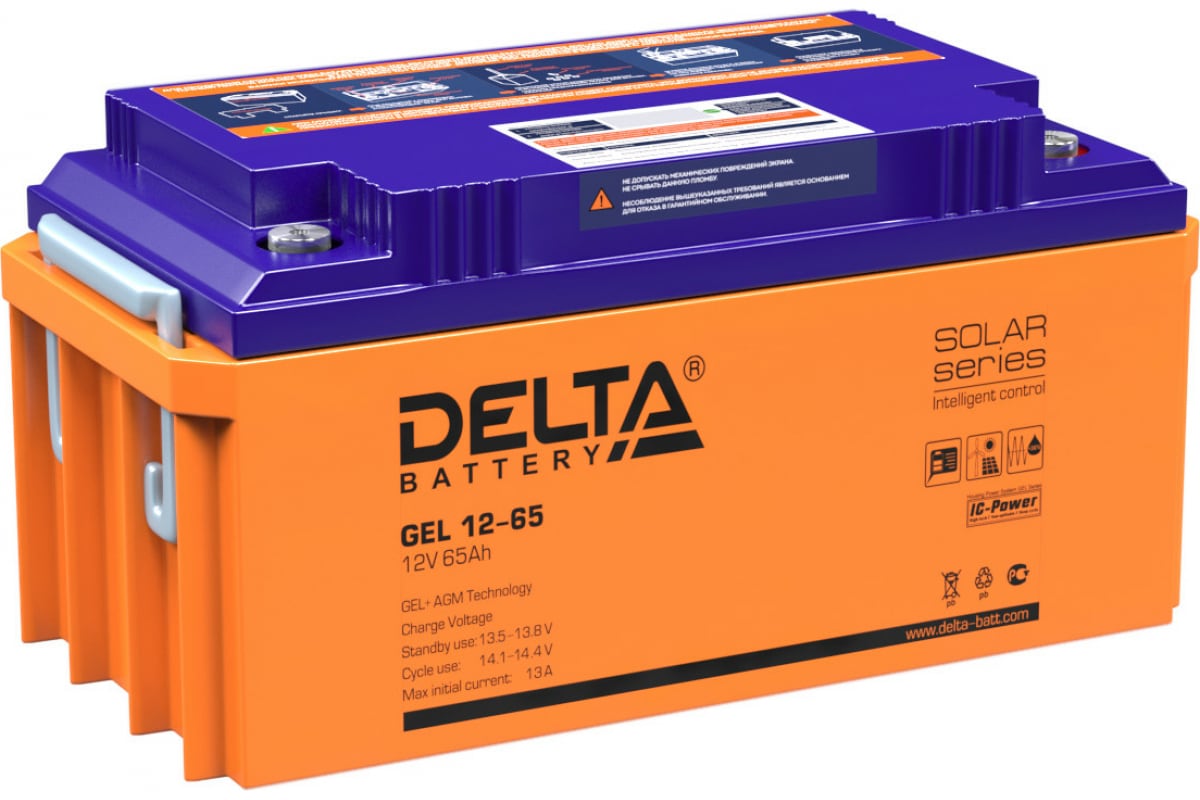 GEL 12-65 Delta Аккумуляторная батарея