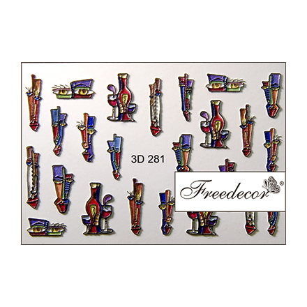 

Набор, Freedecor, 3D-слайдер №281, 3 шт., Разноцветный