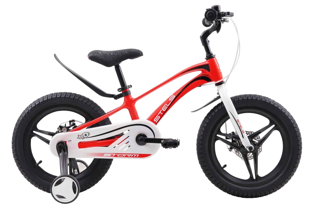 Велосипед детский Stels Storm MD 14 Z010 2023 года красный велосипед детский двухколесный stels 16 jet z010