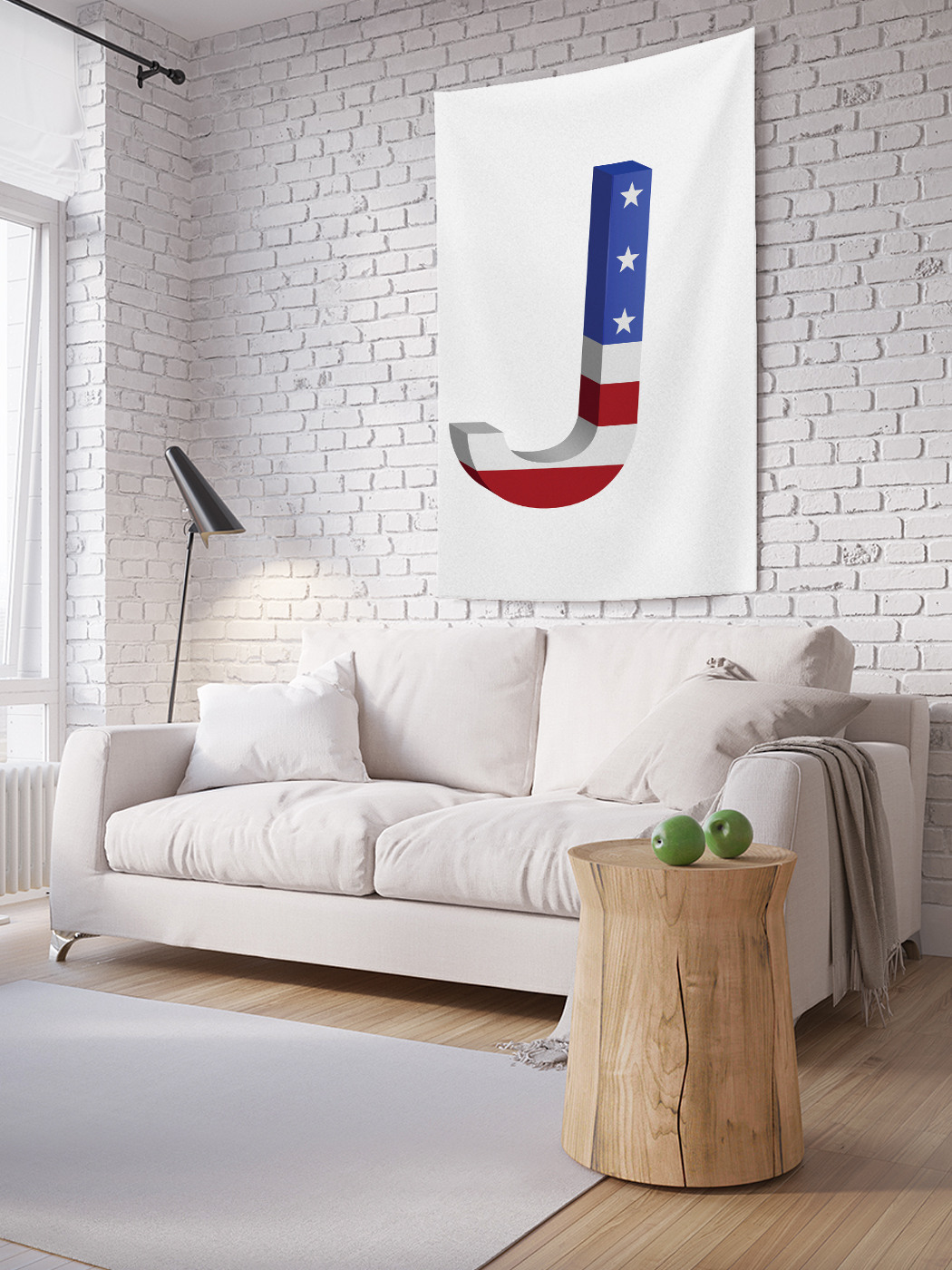 

Вертикальное фотопанно на стену JoyArty Американская j 150x200 см, Американская j