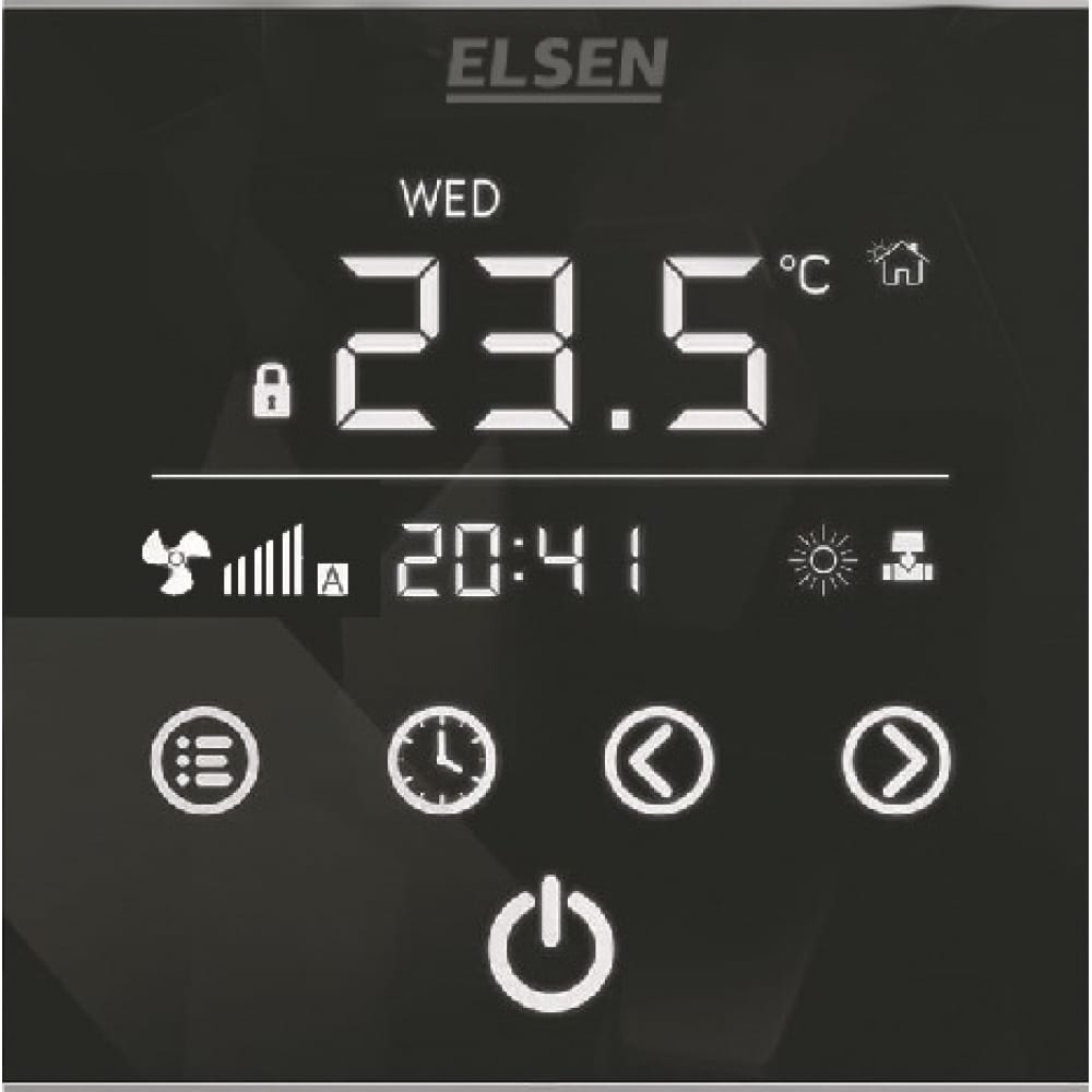 ELSEN Регулятор, конвекция-принудительная, 24 В чёрный EKA.01.02B