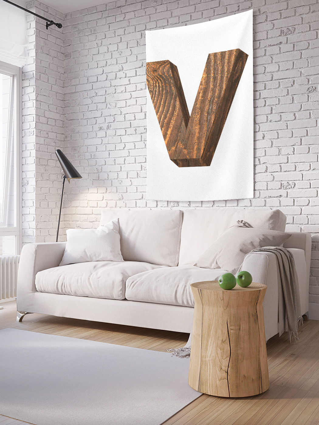 

Вертикальное фотопанно на стену JoyArty V из дерева 150x200 см, V из дерева
