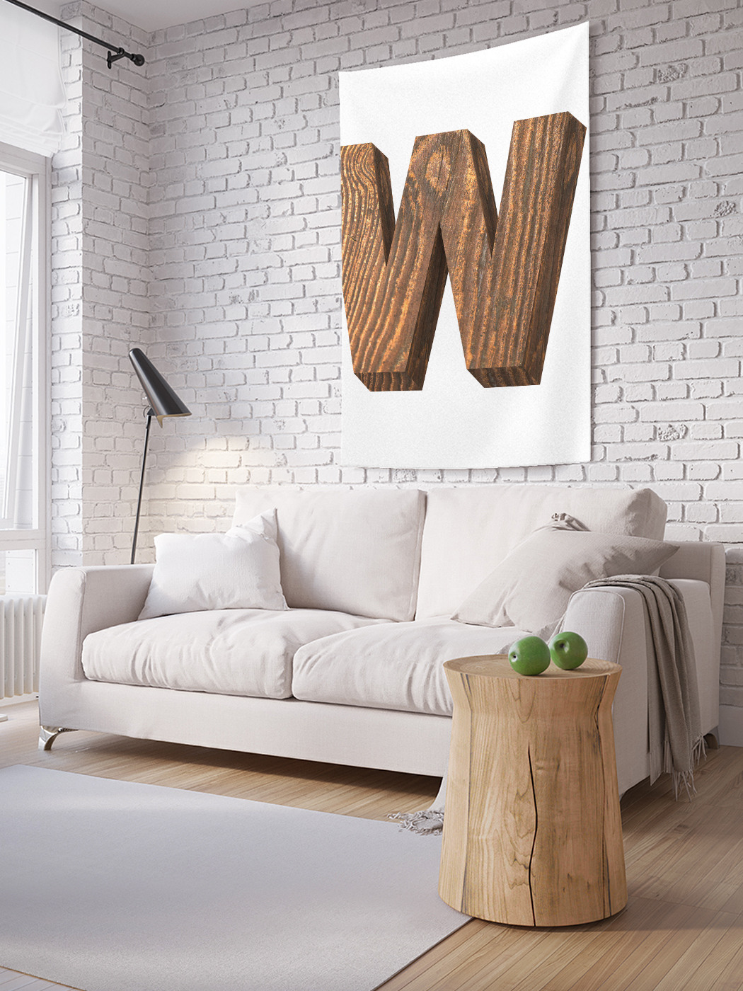 

Вертикальное фотопанно на стену JoyArty W из дерева 150x200 см, W из дерева