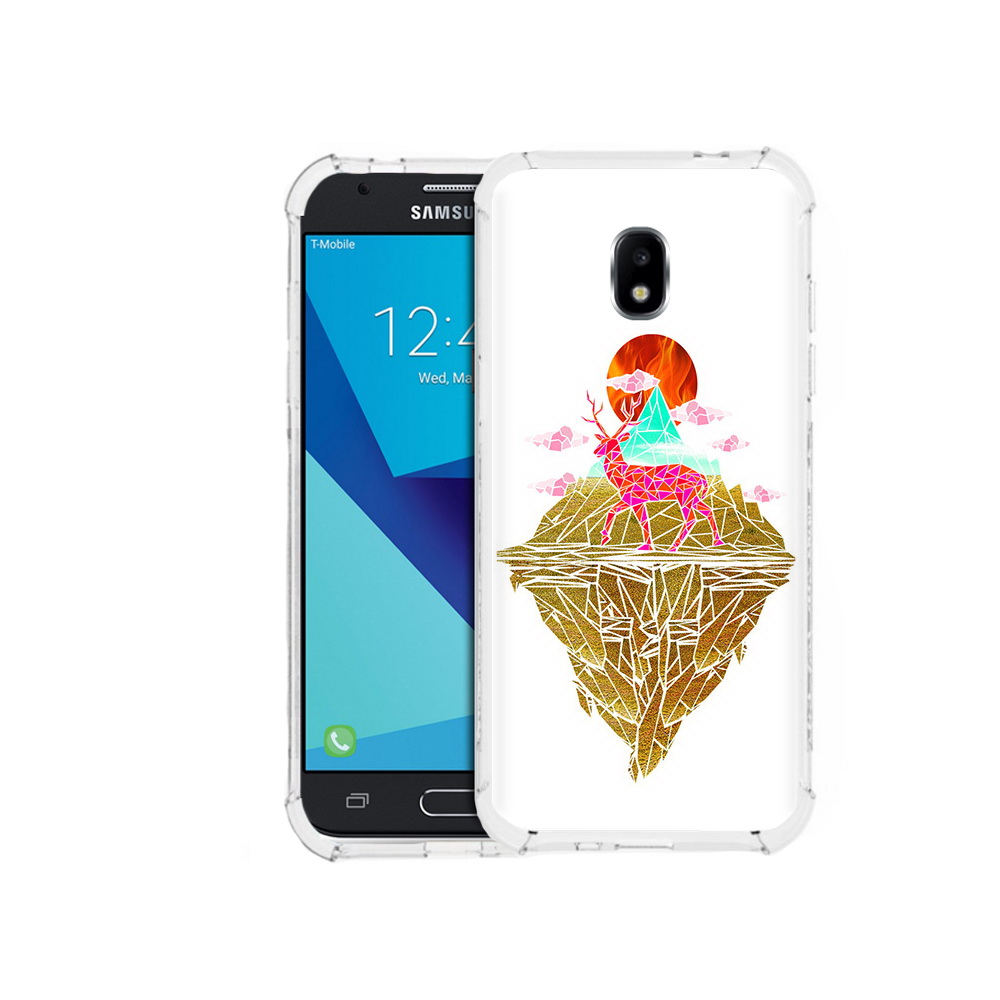 

Чехол MyPads Tocco для Samsung Galaxy J3 (2017) розовый олень абстракция (PT74067.575.586), Прозрачный, Tocco