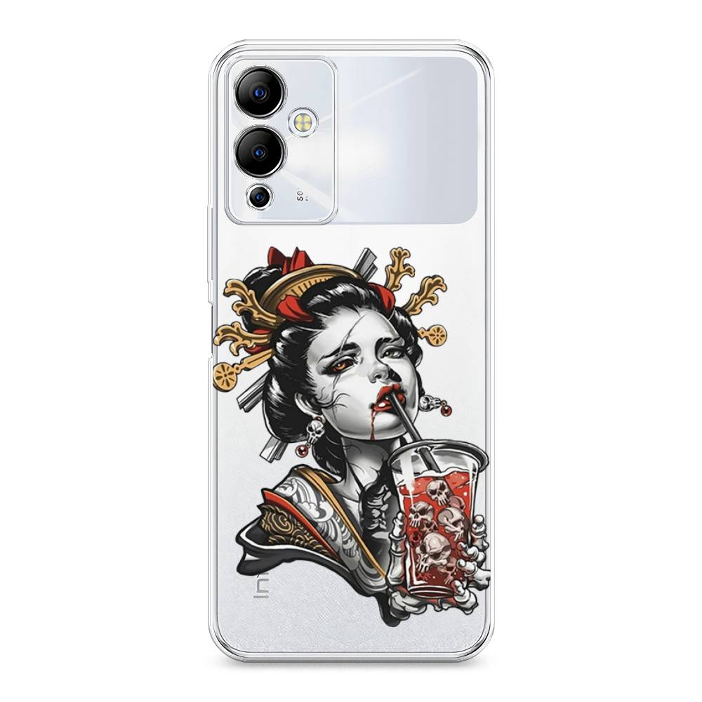 

Чехол на Infinix Note 12i "Опасная гейша", Красный;черный;серый, 3102050-4