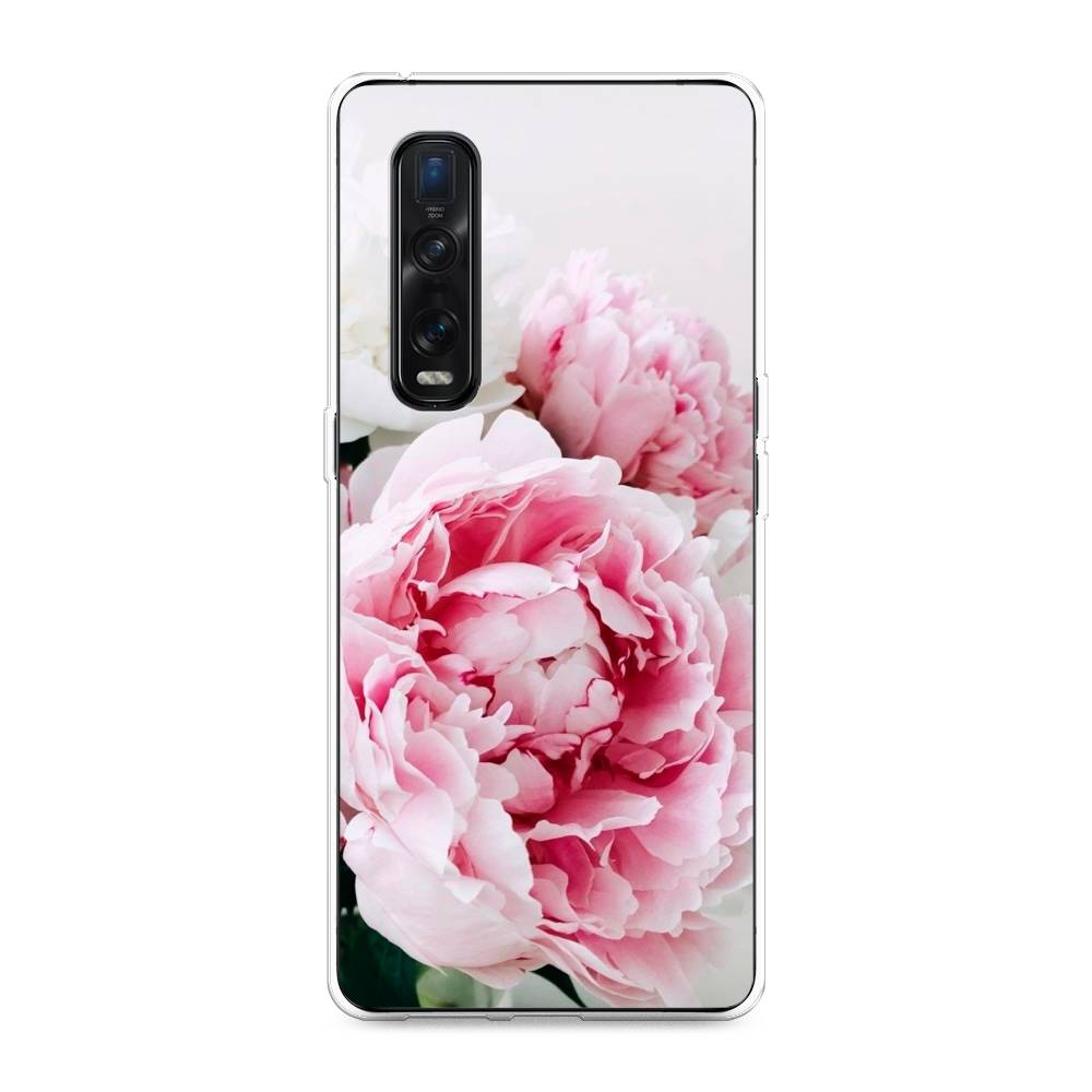 

Чехол для Oppo Find X2 Pro "Розовые и белые пионы", Розовый;белый, 253350-2