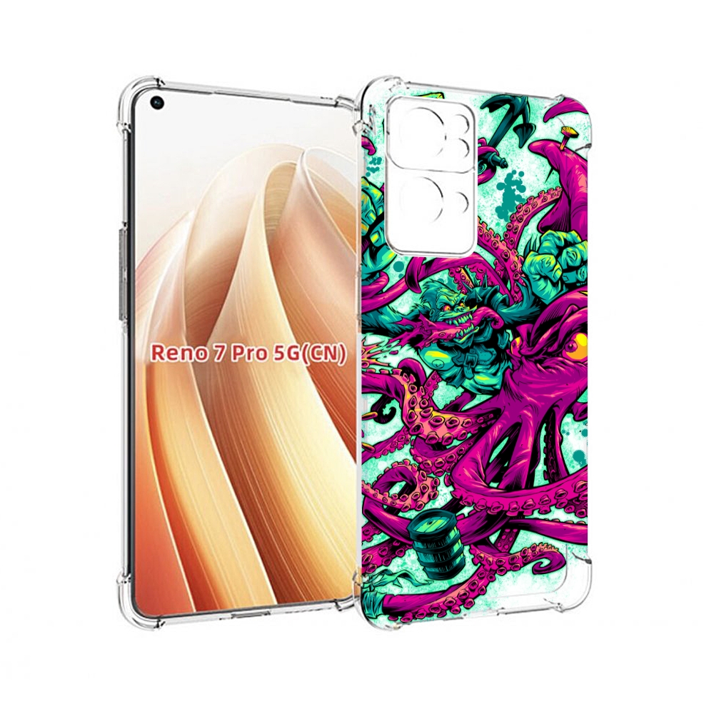 

Чехол MyPads фиолетовый кракен для OPPO Reno7 Pro 5G, Прозрачный, Tocco