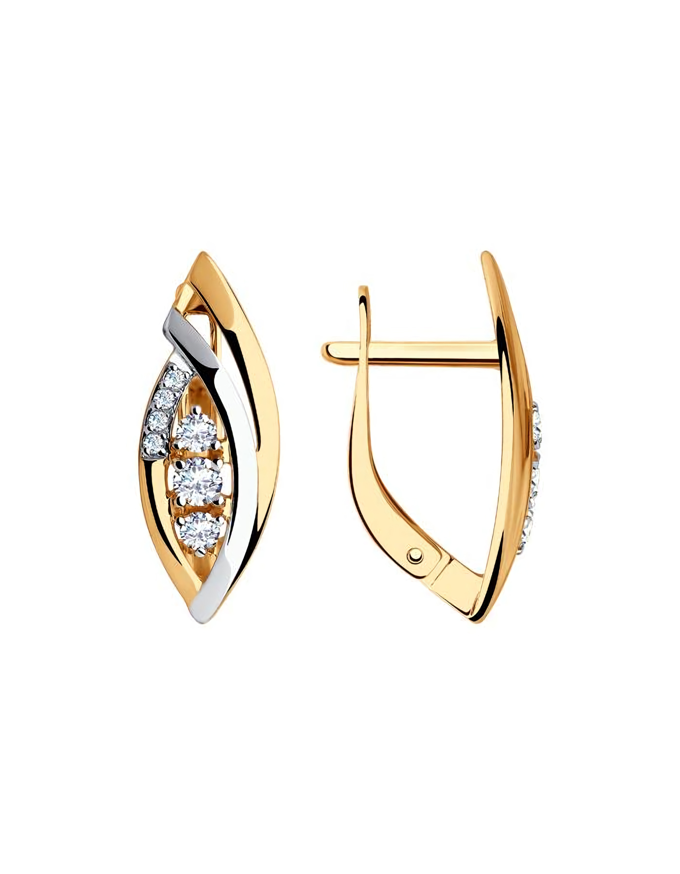 

Серьги из золота TEO MAORI 8028137-4, фианит, 8028137-4