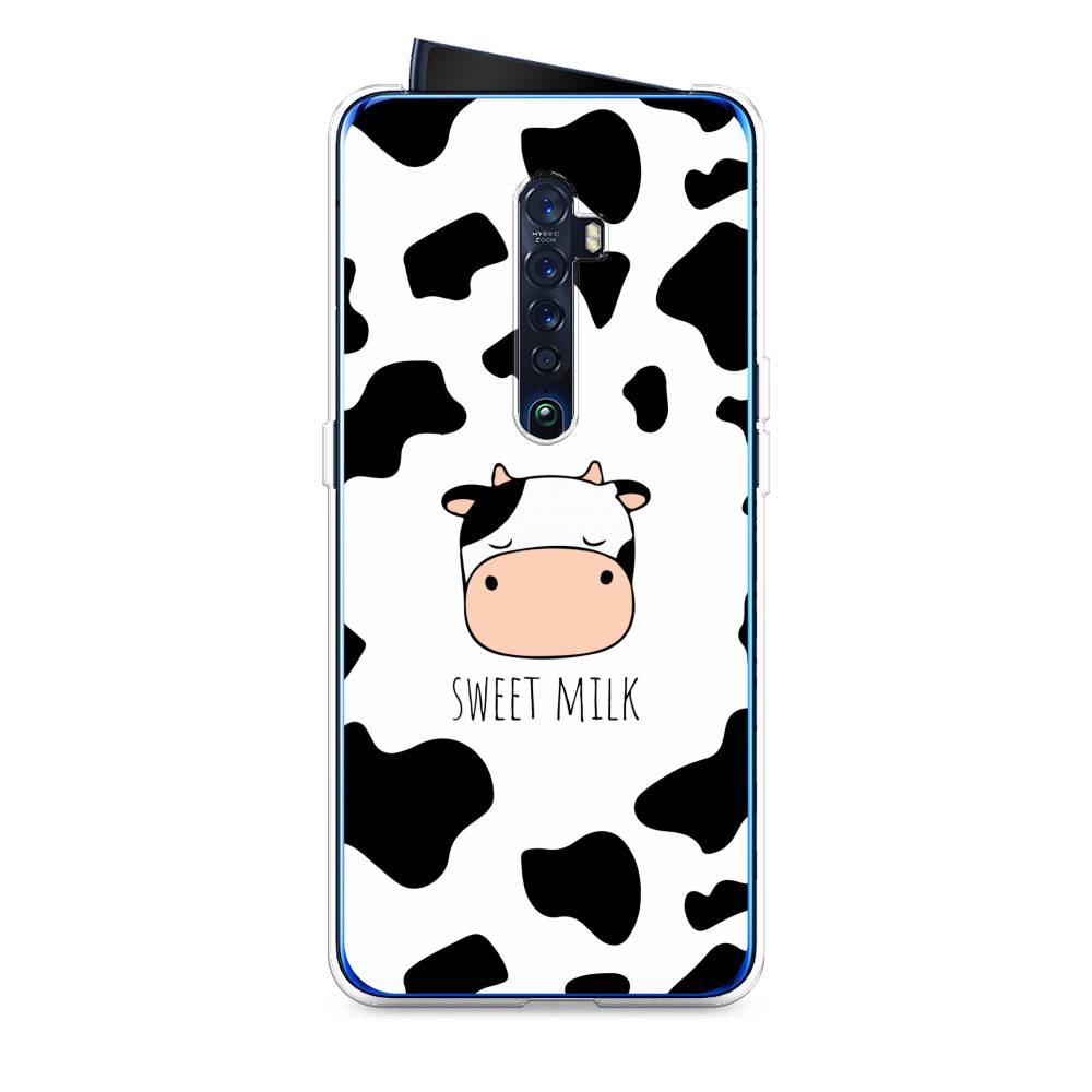 

Чехол на Oppo Reno 2 "Sweet milk", Розовый;белый;черный, 253550-1