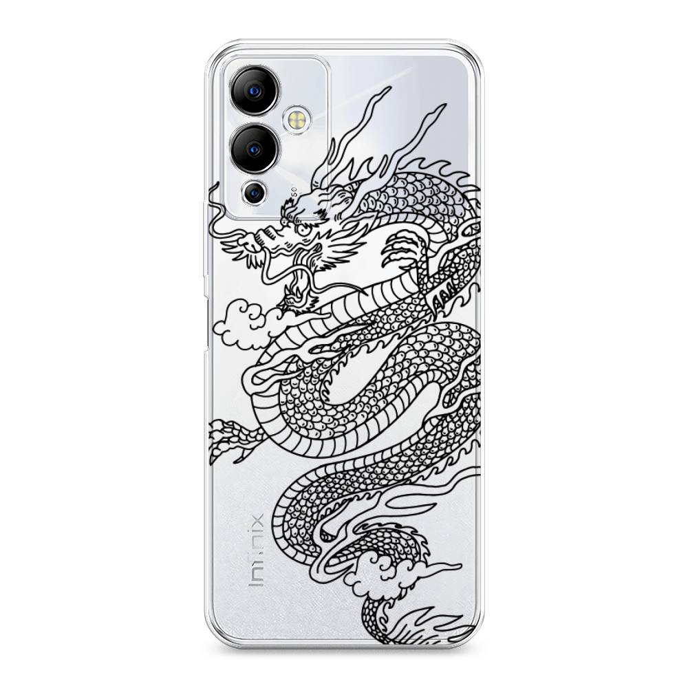 

Чехол на Infinix Note 12i "Большой китайский дракон", Черный;серый, 3102050-1