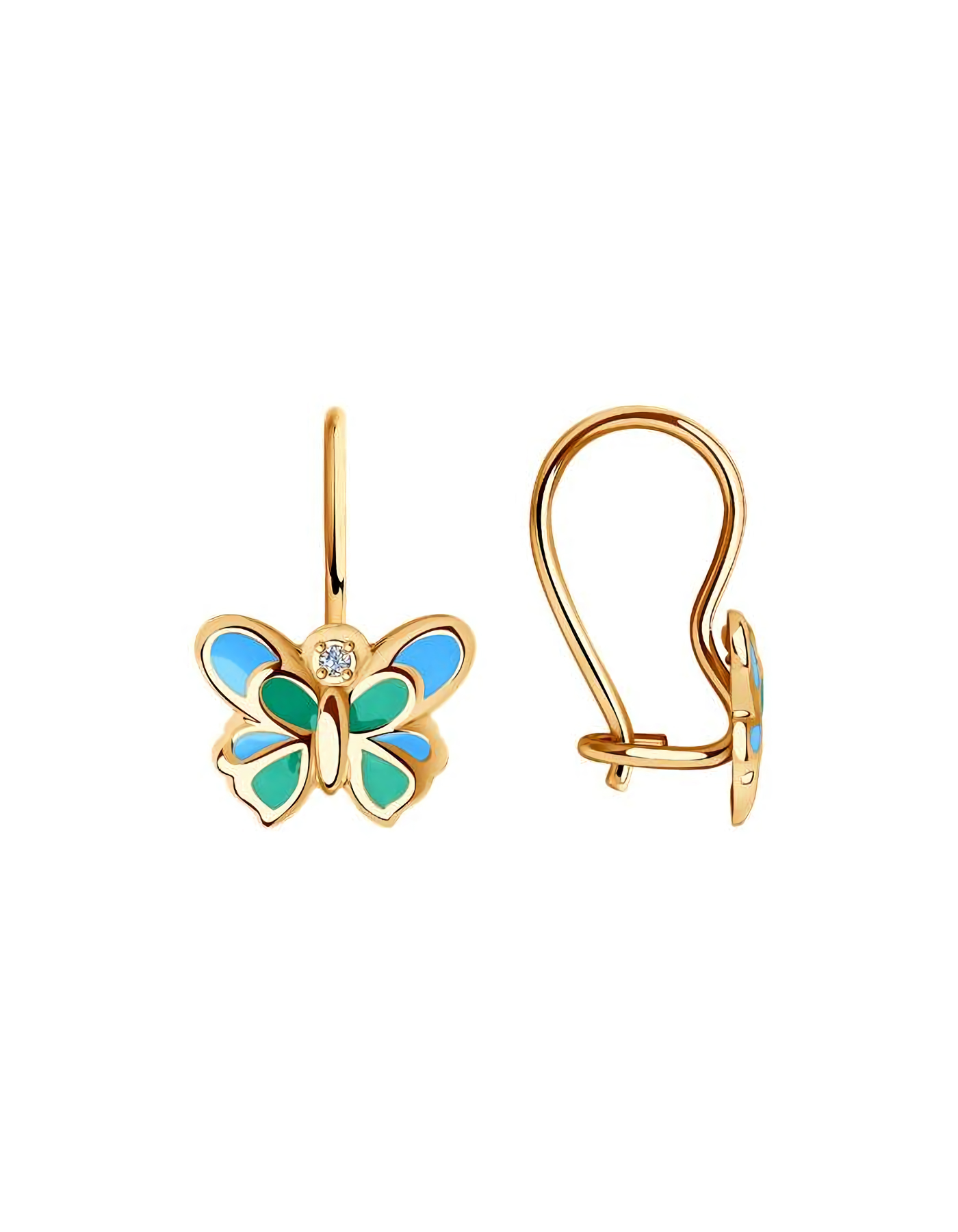 

Серьги из золота TEO MAORI 828947, фианит, 828947