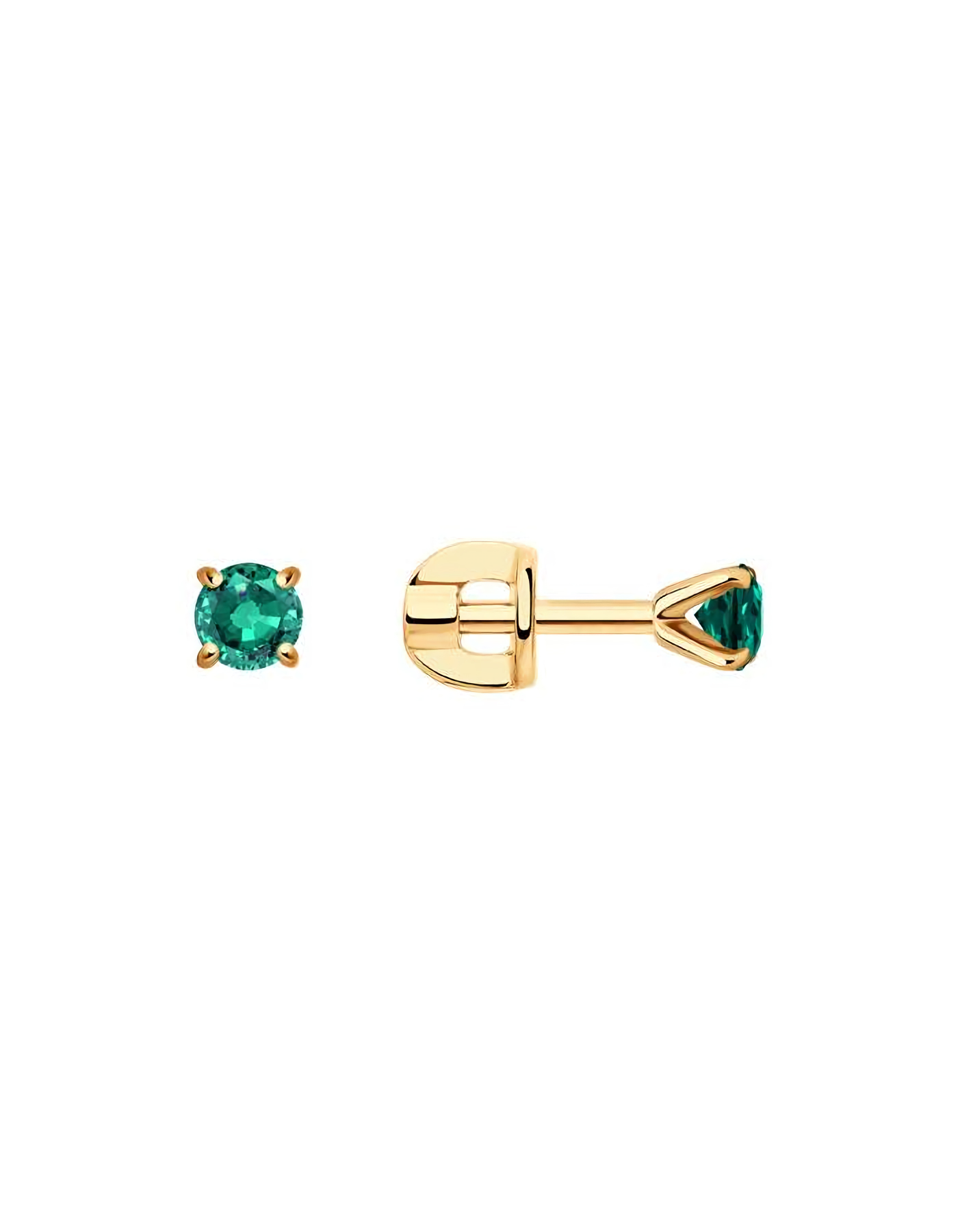 

Серьги пусеты из золота TEO MAORI 83020518, изумруд, 83020518