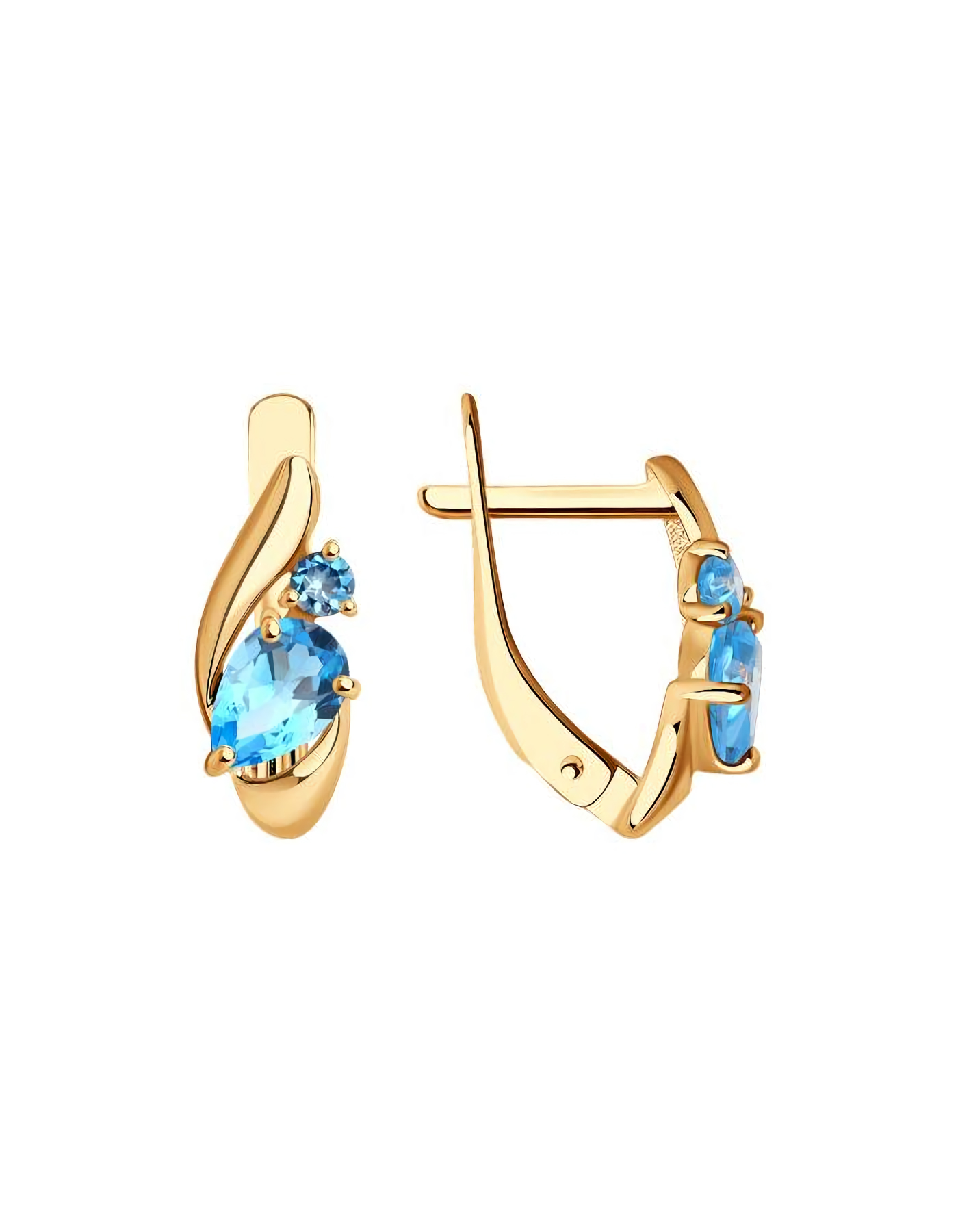 

Серьги из золота TEO MAORI 8725410, топаз, 8725410