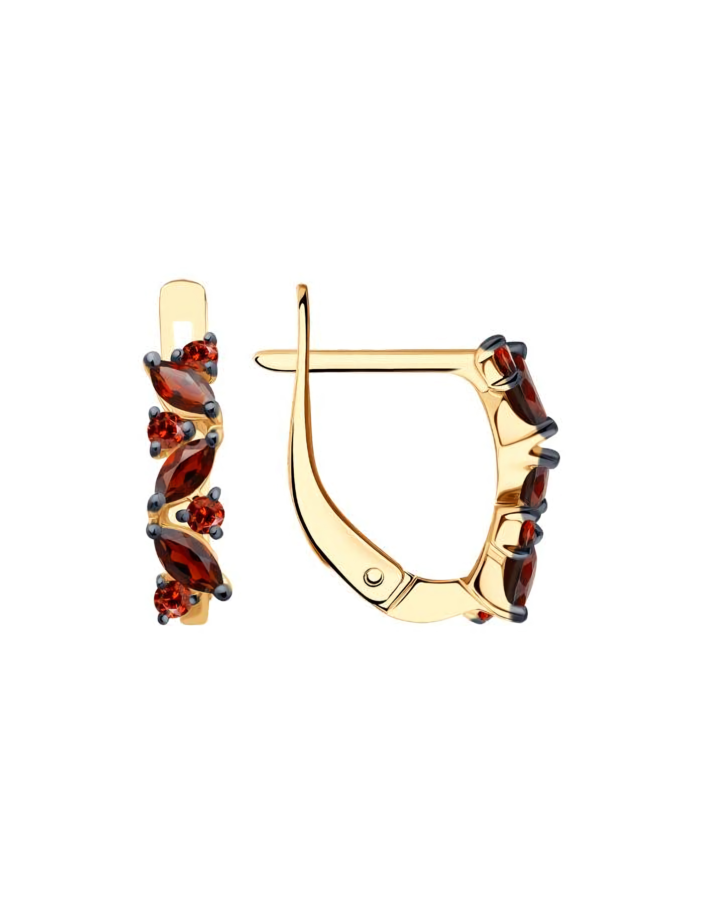 

Серьги из золота TEO MAORI 8727615, гранат, 8727615