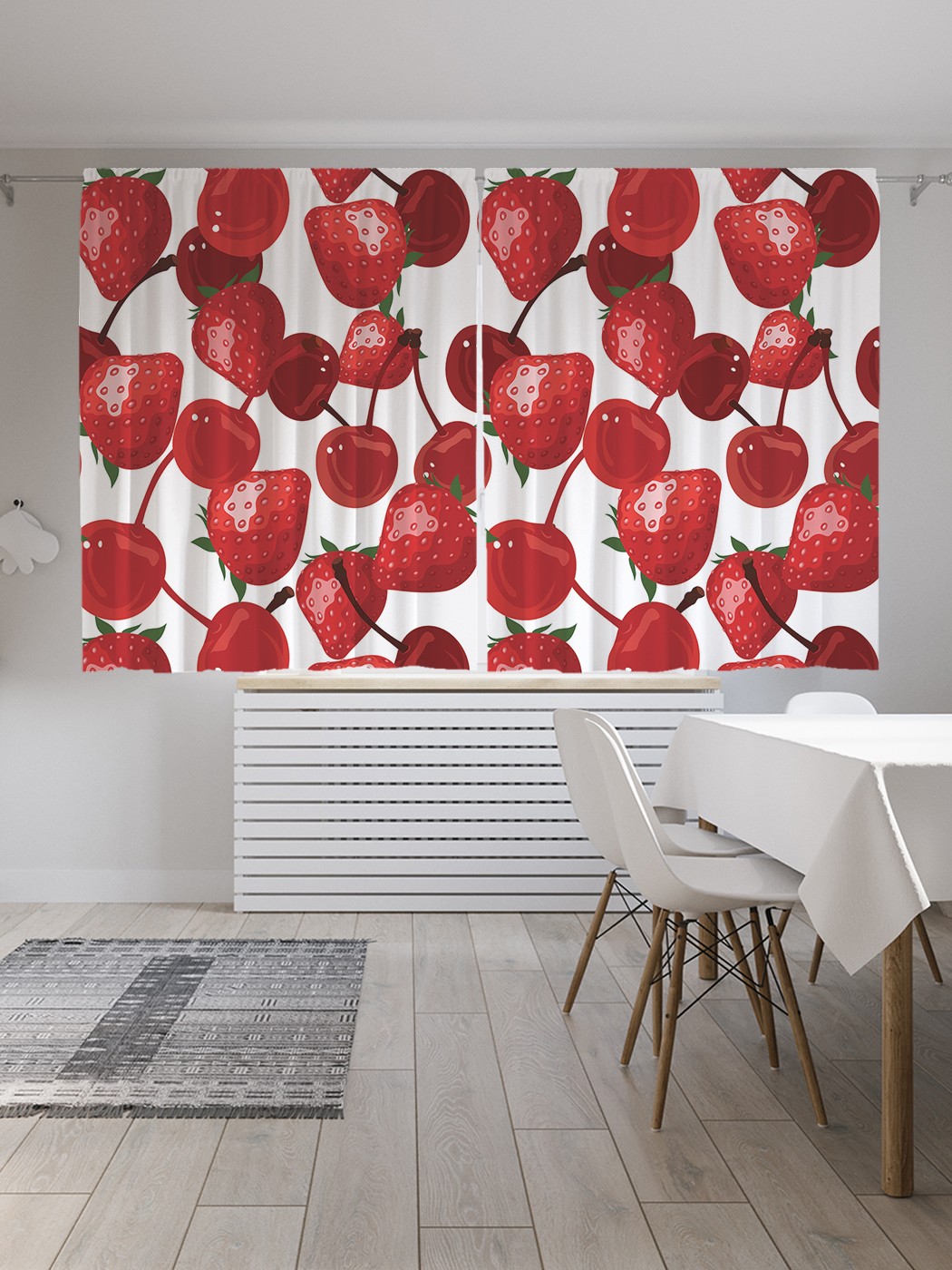 

Классические шторы JoyArty "Сочные ягоды", серия Oxford DeLux, 2 полотна 145x180 см, Сочные ягоды