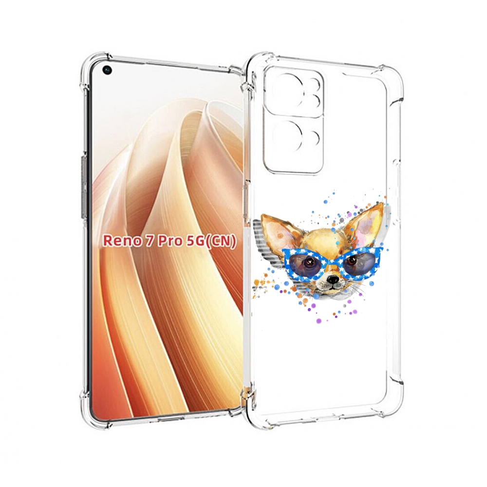 

Чехол MyPads чихуа-хуа в очках для OPPO Reno7 Pro 5G, Прозрачный, Tocco