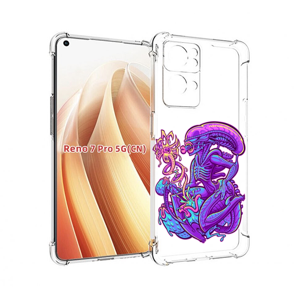 

Чехол MyPads чужой фиолетовый цвет для OPPO Reno7 Pro 5G, Прозрачный, Tocco