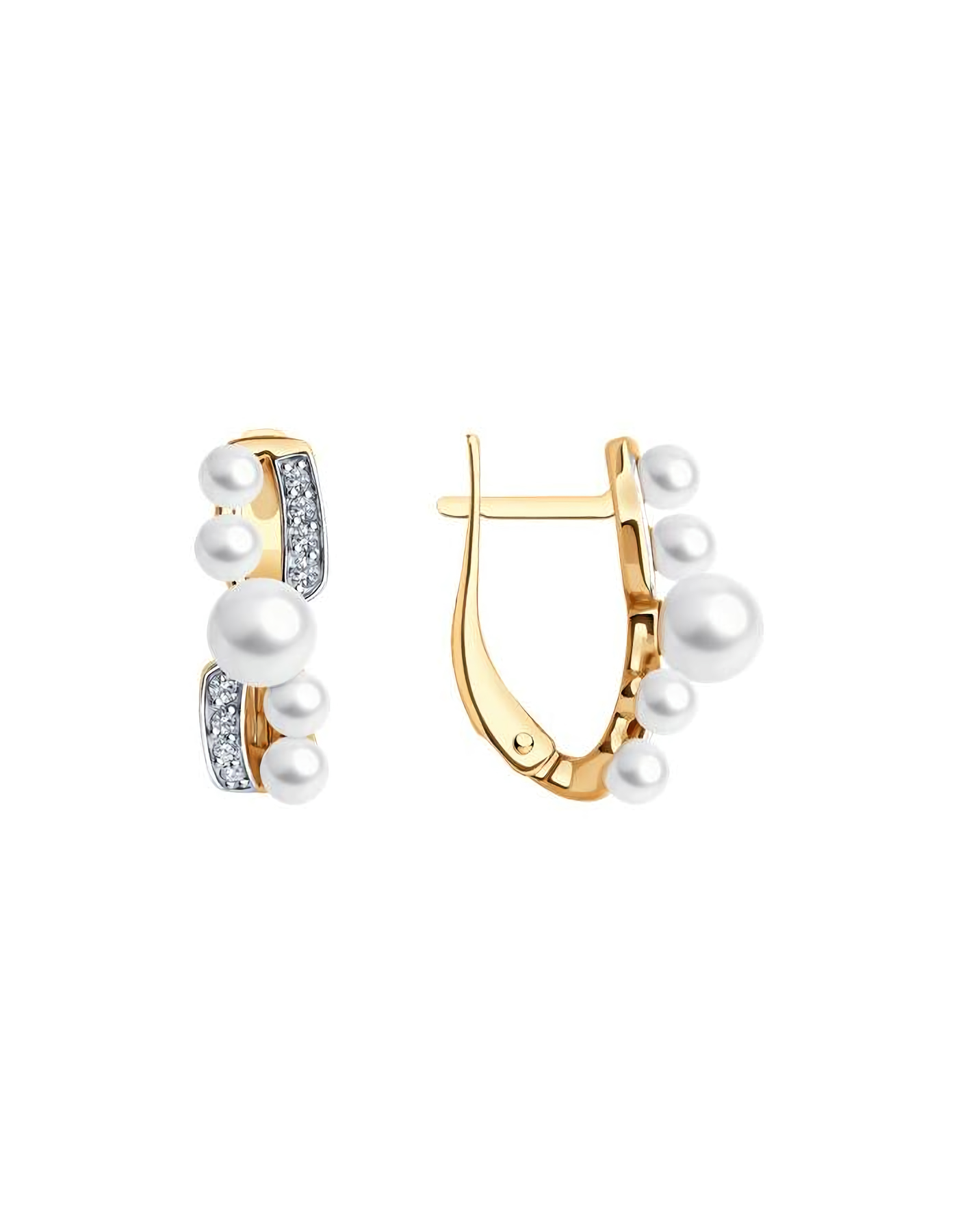 

Серьги из золота TEO MAORI 8792437, жемчуг искусственный, 8792437