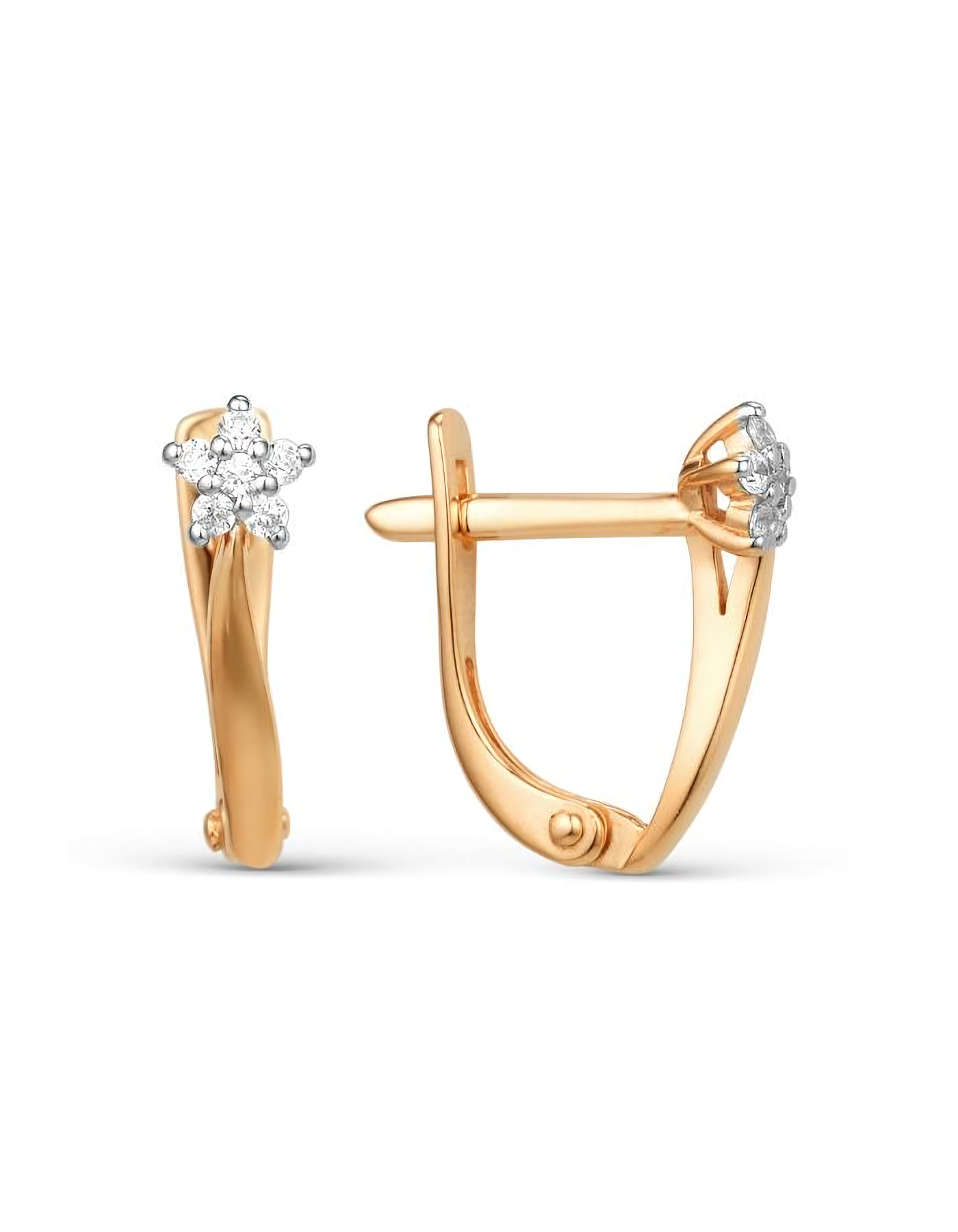 

Серьги из золота TEO MAORI 8000602-5102, фианит, 8000602-5102