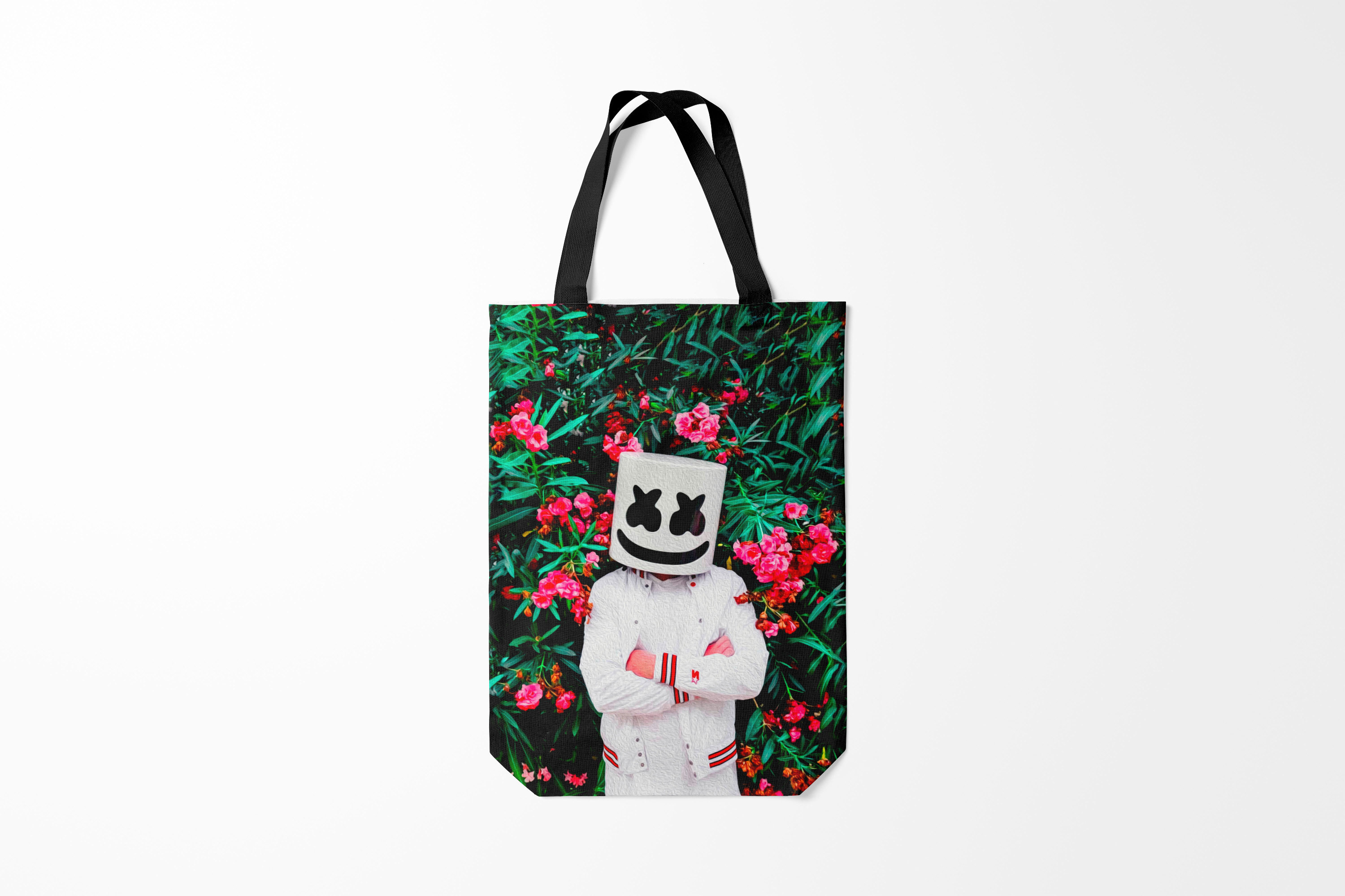 

Сумка шoппер унисекс Burnettie Marshmello ROSES, черный, Marshmello ROSES