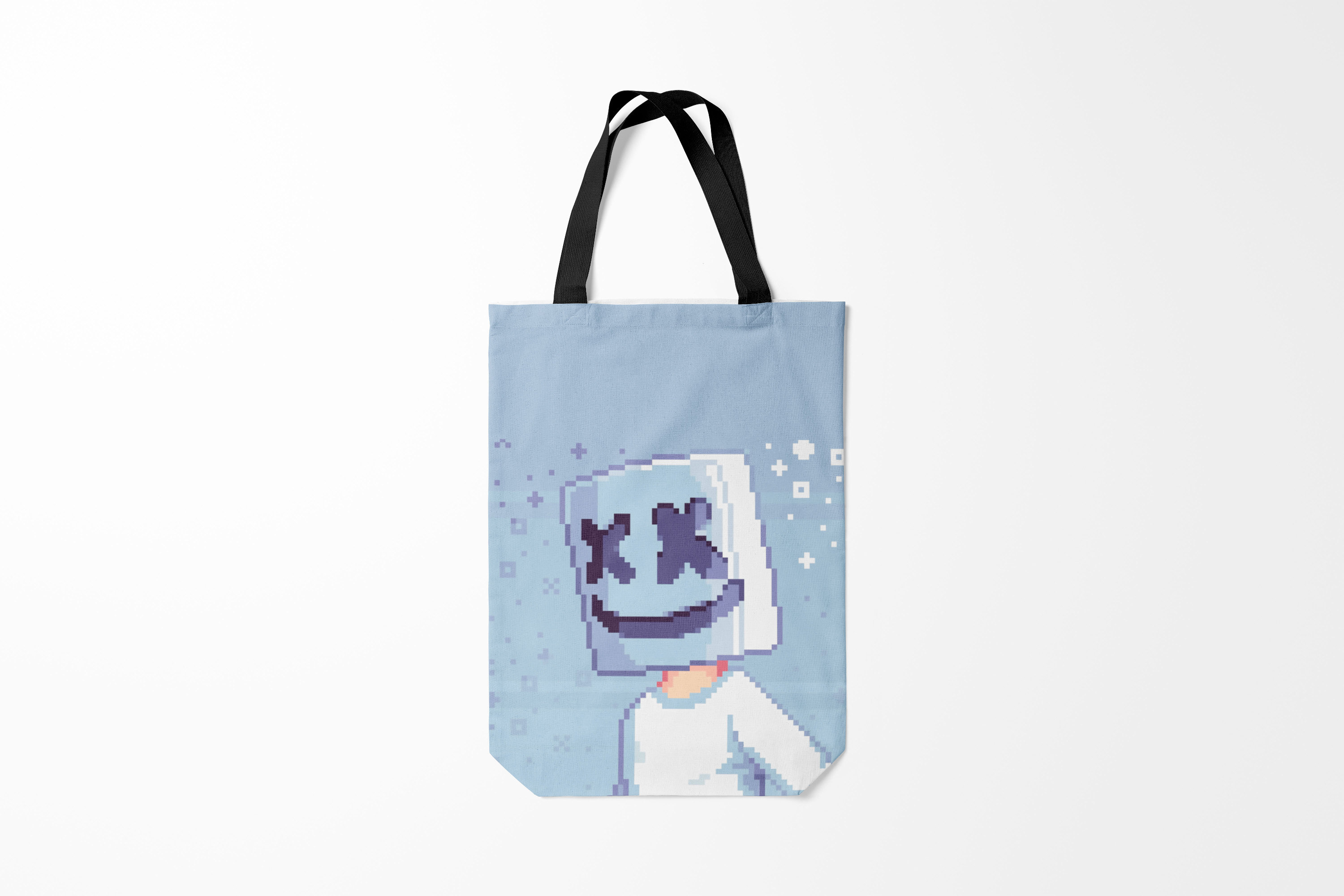 

Сумка шoппер унисекс Burnettie Marshmello Pixel, голубой, Marshmello Pixel