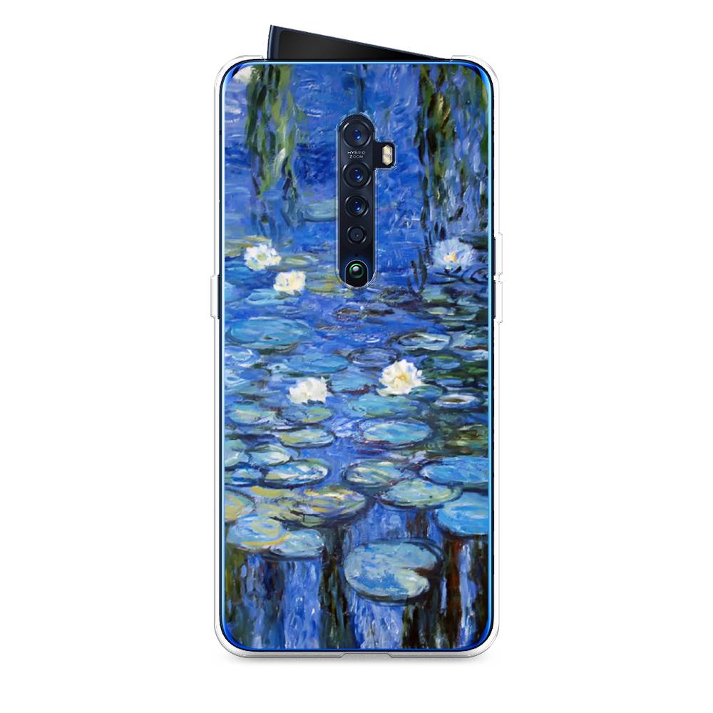

Чехол на Oppo Reno 2 "Нарисованный пруд", Синий;зеленый, 253550-4