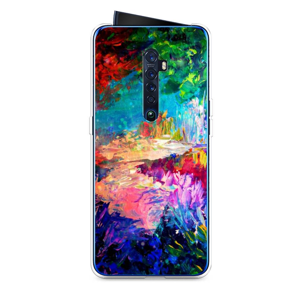 

Чехол на Oppo Reno 2 "Лес-гуашь", Синий;розовый;зеленый, 253550-4