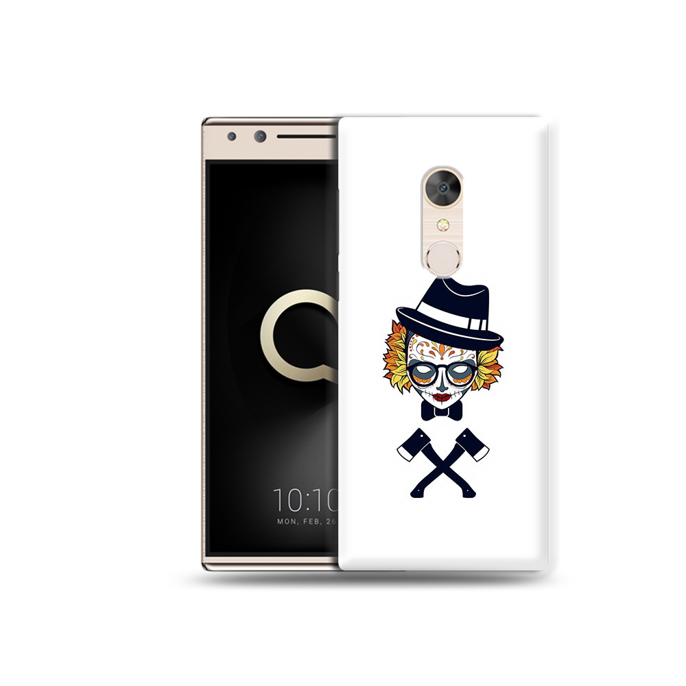 

Чехол MyPads Tocco для Alcatel 5 девушка в маске с топорами рисунок (PT110913.675.304), Прозрачный, Tocco