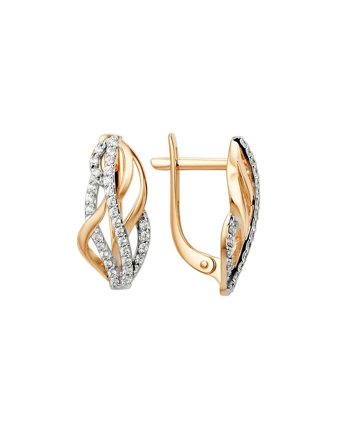 

Серьги из золота TEO MAORI 8010872-1102, фианит, 8010872-1102