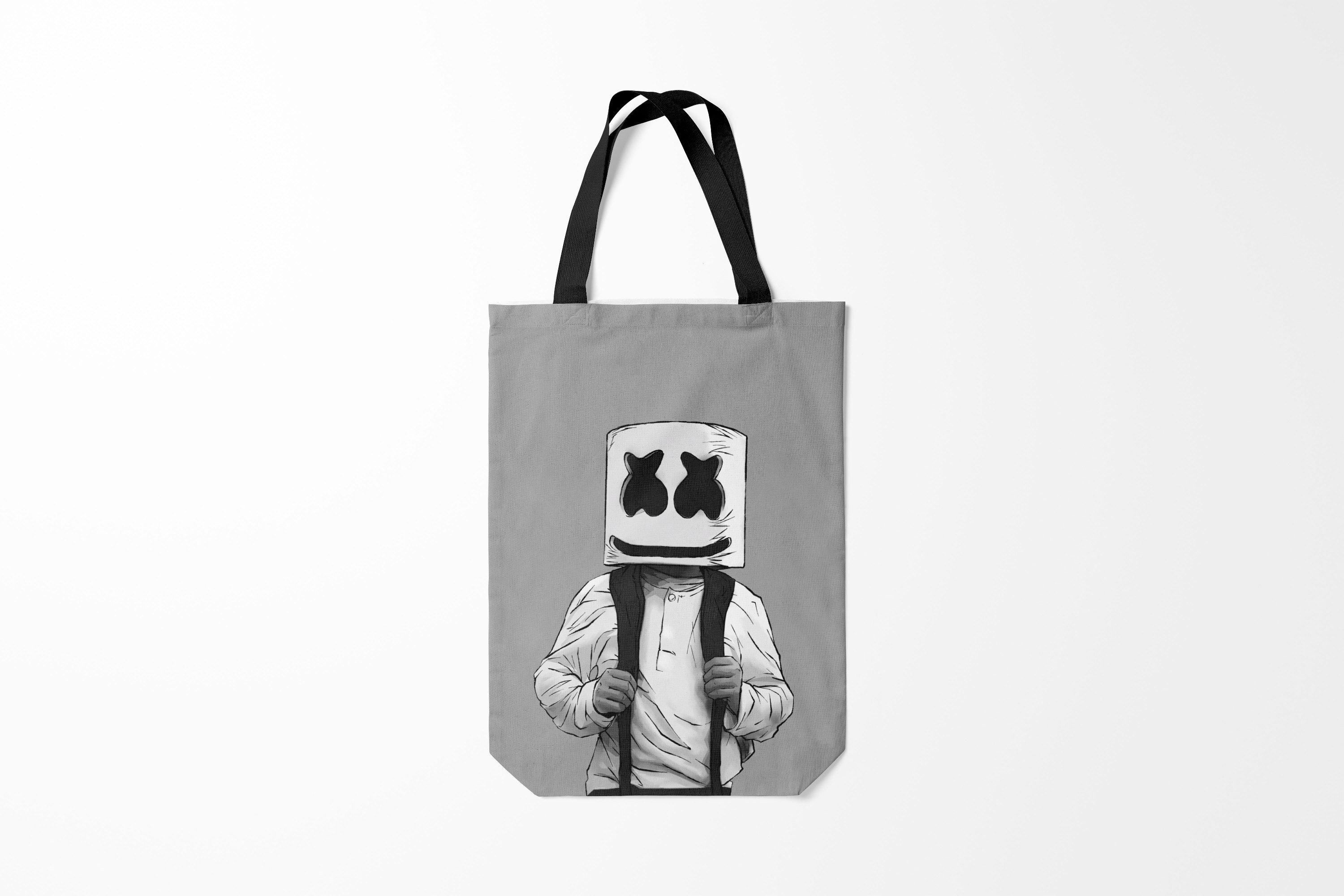 

Сумка шoппер унисекс Burnettie Marshmello Electronic music, серый, Marshmello Electronic music