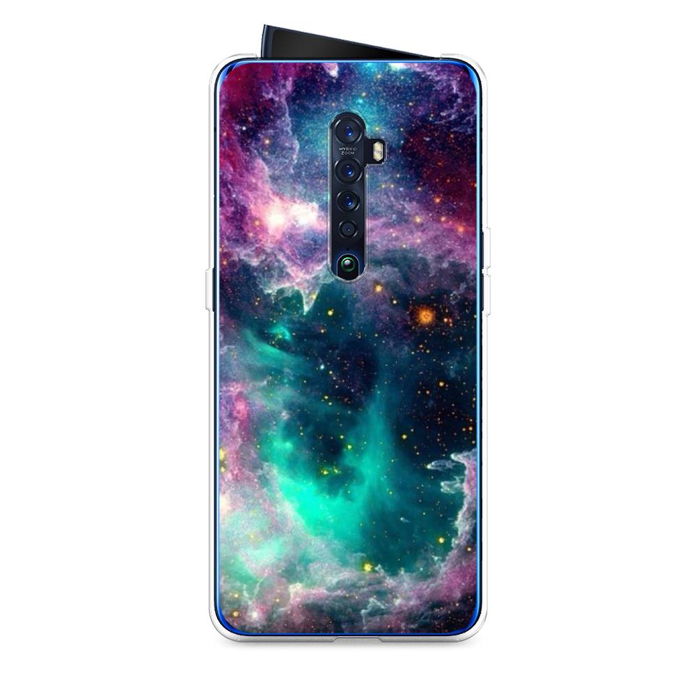 

Чехол на Oppo Reno 2 "Звездные облака", Розовый;бежевый, 253550-2