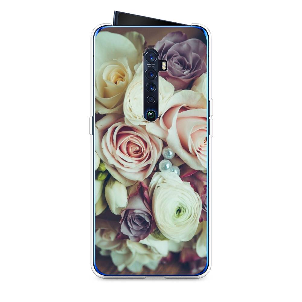 

Чехол на Oppo Reno 2 "Свадебный букет", Белый;фиолетовый, 253550-2