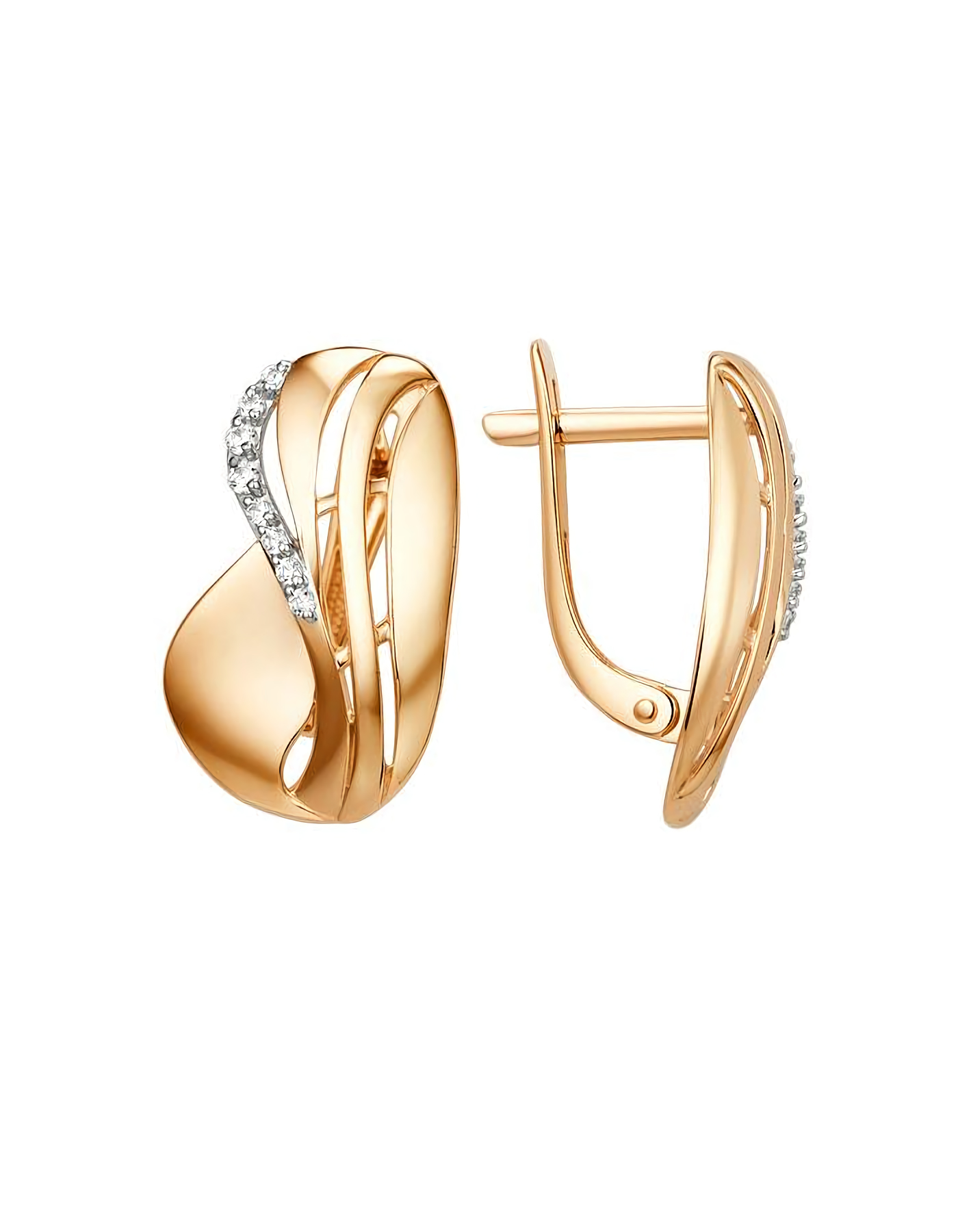 

Серьги из золота TEO MAORI 8014872-1102, фианит, 8014872-1102